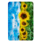 Sonnenblumenmalerei Magnet (Vertikal)