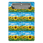 Sonnenblumenmalerei Mini Klemmbrett (Vorderseite)