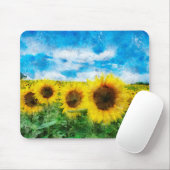 Sonnenblumenmalerei Mousepad (Mit Mouse)
