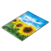 Sonnenblumenmalerei Notizblock (Linke Seite)