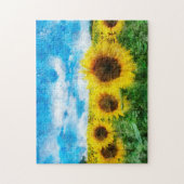 Sonnenblumenmalerei Puzzle (Vertikal)