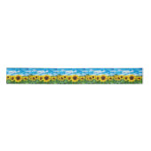 Sonnenblumenmalerei Satinband (Vorderseite)