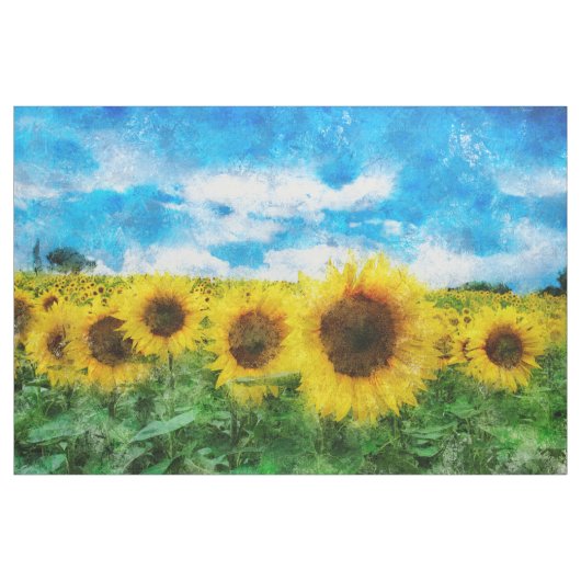 Sonnenblumenmalerei Stoff (Yard (91,4 cm))
