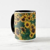 Sonnenblumenmalerei - Tasse (Vorderseite Links)