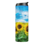 Sonnenblumenmalerei Thermosbecher (Nach links gedreht)