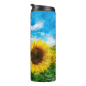 Sonnenblumenmalerei Thermosbecher (Nach rechts gedreht)