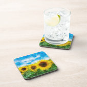 Sonnenblumenmalerei Untersetzer (Rechte Seite)