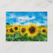 Sonnenblumenmalerei Visitenkarte (Rückseite)
