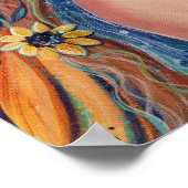 Sonnenblumenmärchen mit Schmetterlingskunst von Re Poster (Ecke)