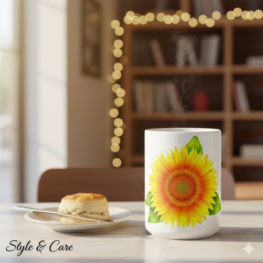 Sonnenblumenmarke Kaffeetasse