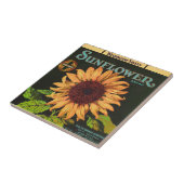 Sonnenblumenmarken Orangenfruchtkäfigmarke Fliese (Seite)