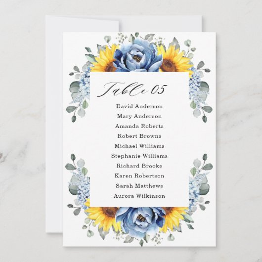 Sonnenblumenmatte Einladung (Vorderseite)