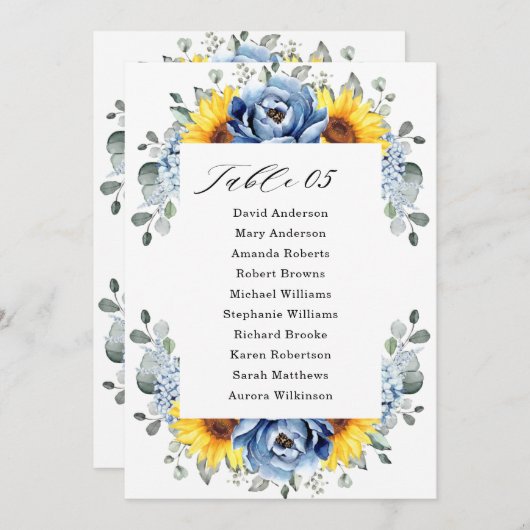 Sonnenblumenmatte Einladung (Vorne/Hinten)