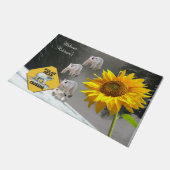 Sonnenblumenmatte Fußmatte (Schrägansicht)