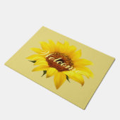 Sonnenblumenmatte Fußmatte (Schrägansicht)