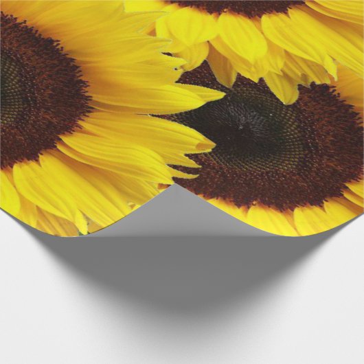 Sonnenblumenmatte Geschenkpapier (Ecke)