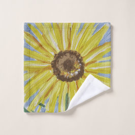 Sonnenblumenmatte Waschlappen