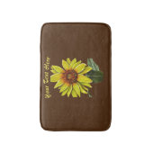 Sonnenblumenmatten Badematte (Vorderseite Vertikal)