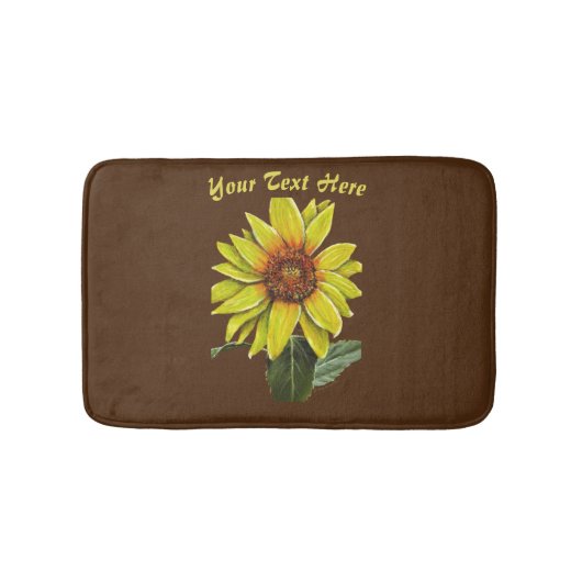 Sonnenblumenmatten Badematte (Vorderseite)