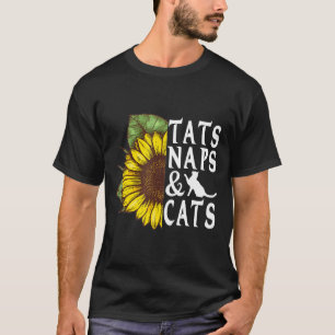 Sonnenblumenmatten Nickerchen und Katzen T-Shirt
