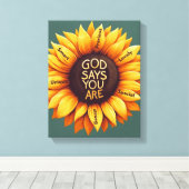 Sonnenblumenmauer - Motivierend Leinwanddruck (Insitu (Holzboden))