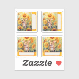 Sonnenblumenmaus Aufkleber