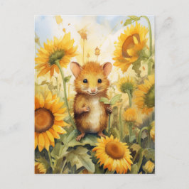Sonnenblumenmaus Garten 17 von 17 Postkarte