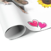 Sonnenblumenmaus Matte Wrapping Paper Geschenkpapier (Rolleneckpunkt)
