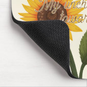Sonnenblumenmaus Mousepad (Ecke)