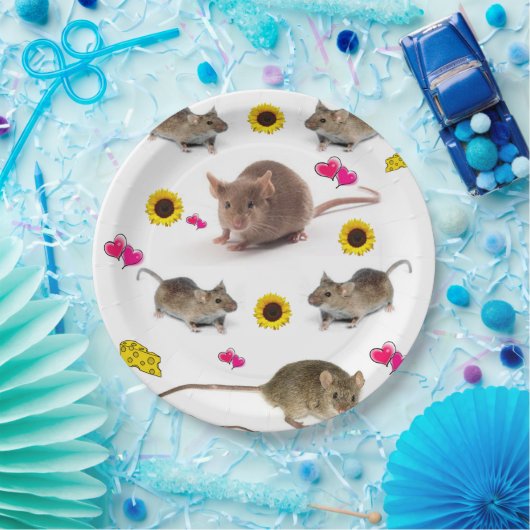 Sonnenblumenmäuse Teller (Party)