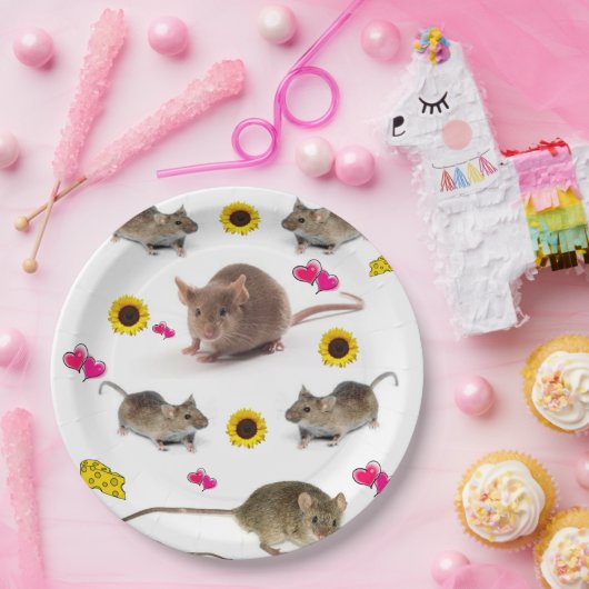 Sonnenblumenmäuse Teller (Party)