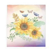 Sonnenblumenmelder Notizblock (Vorderseite)