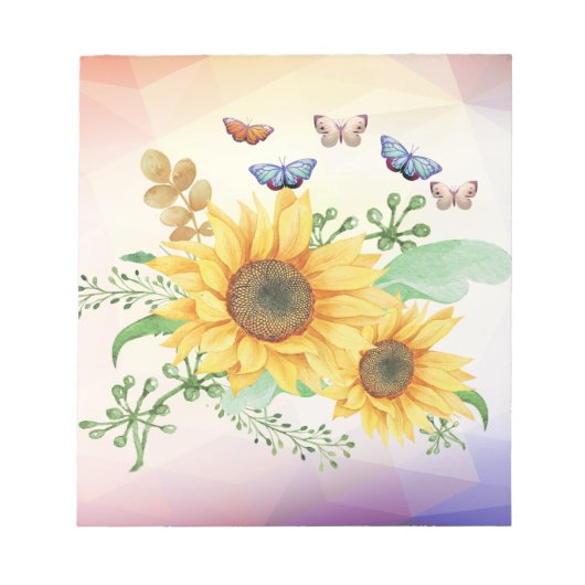 Sonnenblumenmelder Notizblock (Vorderseite)