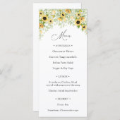 Sonnenblumenmenü Menükarte (Vorne/Hinten)