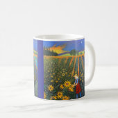 Sonnenblumenmond Kaffeetasse (VorderseiteRechts)