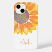 Sonnenblumenmonogramm Case-Mate iPhone Hülle (Rückseite)