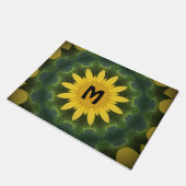 Sonnenblumenmonogramm Fußmatte (Schrägansicht)