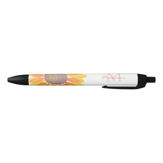 Sonnenblumenmonogramm Kugelschreiber (Unterseite)