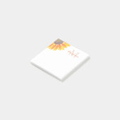 Sonnenblumenmonogramm Post-it Klebezettel (angewinkelt)