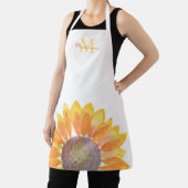 Sonnenblumenmonogramm Schürze (InSitu)
