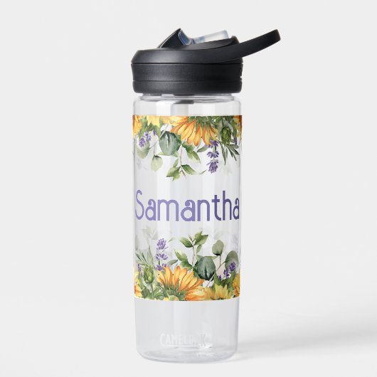 Sonnenblumenmonogramm Trinkflasche (Links)