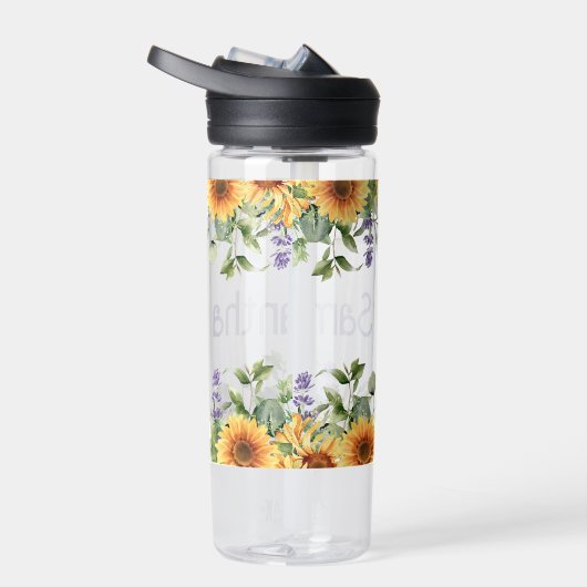 Sonnenblumenmonogramm Trinkflasche (Rechts)