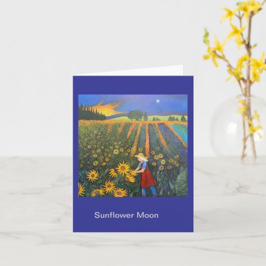 Sonnenblumenmoon Karte (Gelbe Blume)