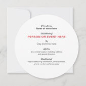 Sonnenblumenmosaik Runde Einladung in Rose Rot (Rückseite)