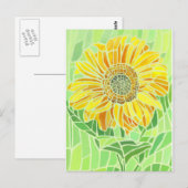 Sonnenblumenmosaikdesign Postkarte (Vorne/Hinten)