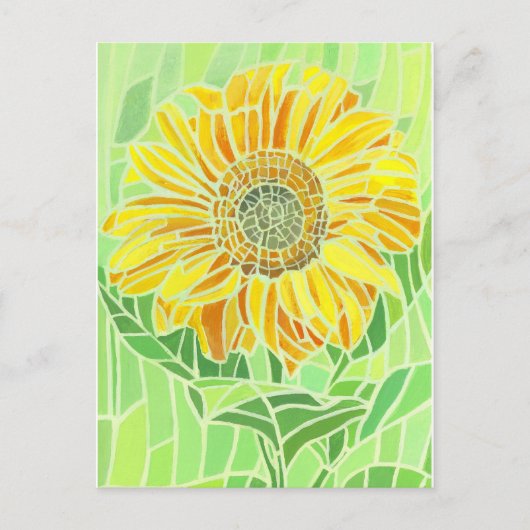 Sonnenblumenmosaikdesign Postkarte (Vorderseite)