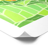 Sonnenblumenmosaikdruck Poster (Ecke)