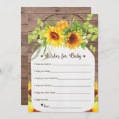 Sonnenblumenmotive für Babykarten Einladung (Vorne/Hinten)