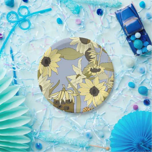 Sonnenblumenmühle Papierplatte Pappteller (Party)