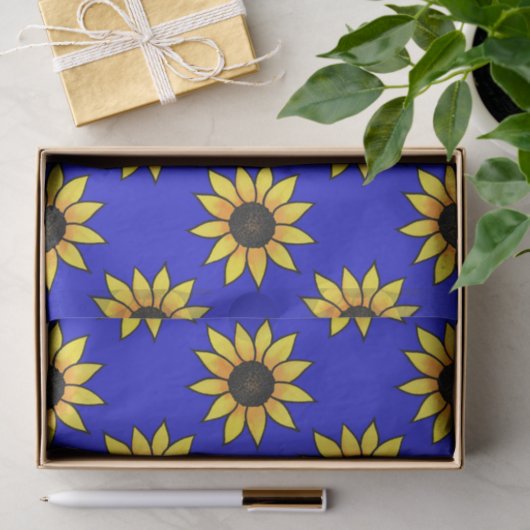 Sonnenblumenmuster 3 seidenpapier (Geschenk)